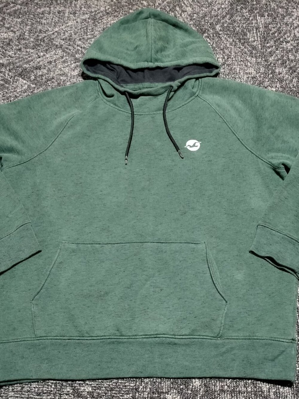 Hollister Men’s Heather Green Pullover ICON Hoodie Size Large L Kangaroo Pocket
